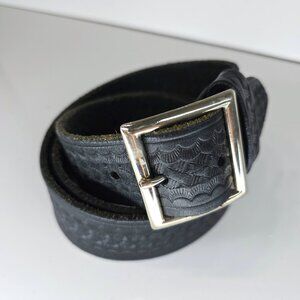 Aker B08-30 Duty Belt Black Basket Weave Leather Police Officer Belt SZ 38 USA